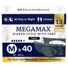 NorthShore MegaMax Adult Overnight Diapers, 12-Hour Tab-Style, Medium, 40 Count