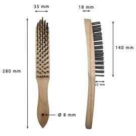 1 x varivendo Steel Wire Brush Wire Brush (5 Rows)