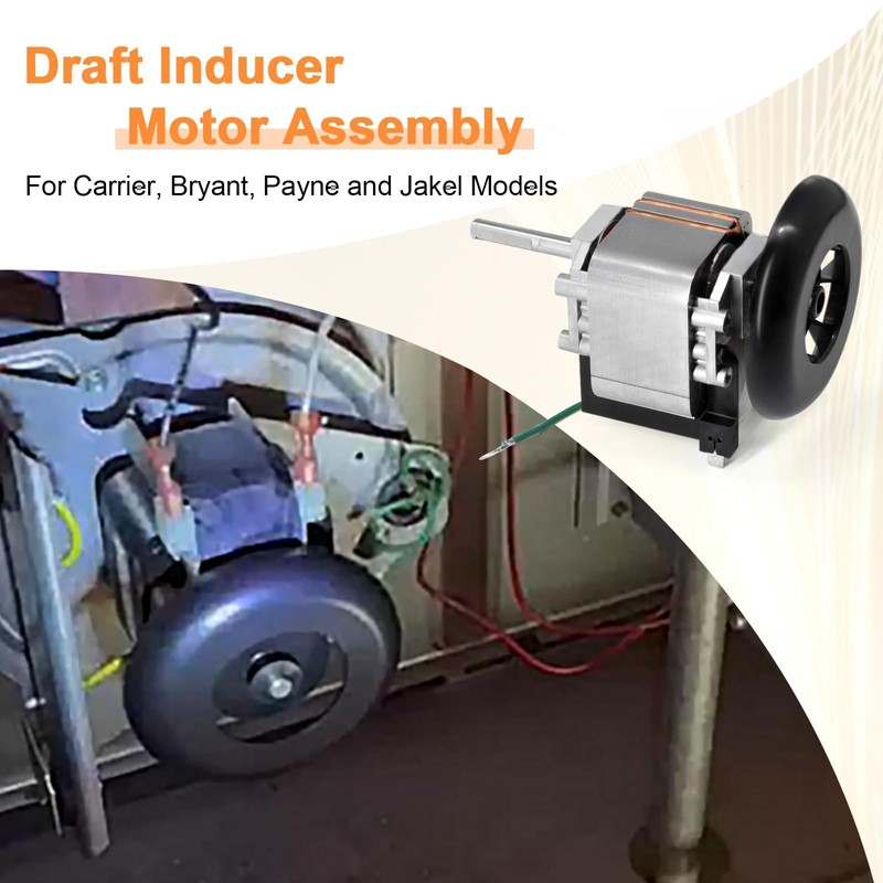 Criditpid 318984-753 HC21ZE117 Draft Inducer Motor Kit for Carrier Furnace,