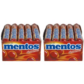 Mentos Candy Chewy Mint Rolls, Cinnamon (2 Pack)