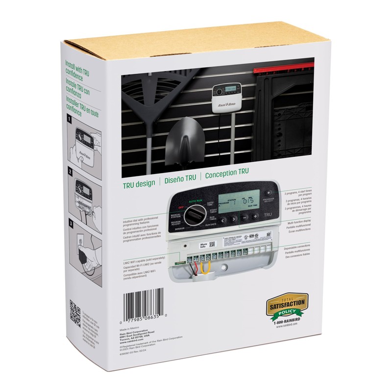 Rain Bird TRU4I Program-Based Indoor Irrigation Controller/Timer, WiFi Ready, 4-Zone/Station
