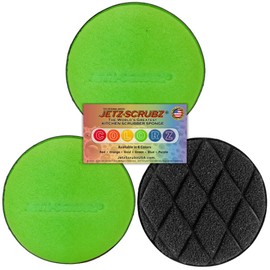 Jetz Scrubz Fashionable Scratch-Free Round Kitchen Scrubber Sponge (3-Pack) (Green)