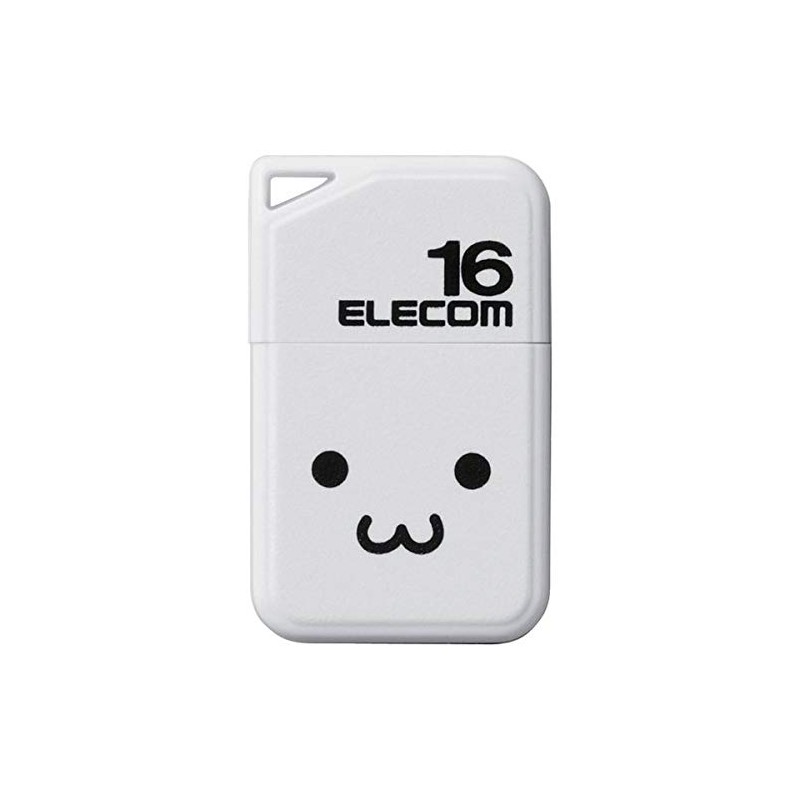 Elecom MF-SU2B16GWHF USB Memory, 16 GB, USB2.0 Compact, Strap Hole,