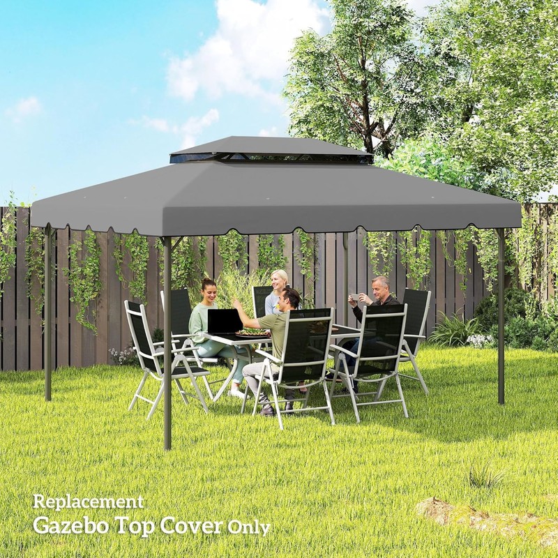 Outsunny 13' x 10' Gazebo Replacement Canopy, Gazebo Top Cover