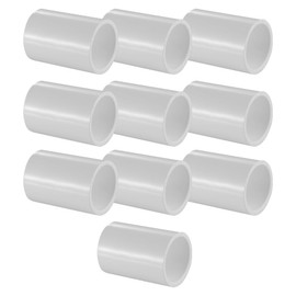 Lesso America 429 Series PVC Pipe Fitting - Coupling - Schedule 40 (White) - 2" (SOC x SOC) 10 PCS/High-Flow Capacity/Plumbing, Irrigation, Pool, Spa, DIY Projects/NSF Certified (429-020)