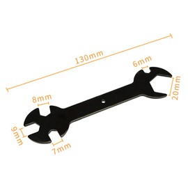 Befenybay 3D Printer Accessories Fixed Wrench 5-in-1 Wrench for E3D/MK8 Nozzle Heating Block