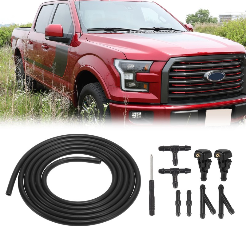 X AUTOHAUX Car Front Windscreen Washer Nozzle Kit Windscreen Washer
