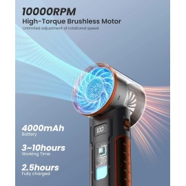 NEW Mini Portable Handheld Turbo Fan USB Rechargeable Cooling Fan Up to 10 Hours