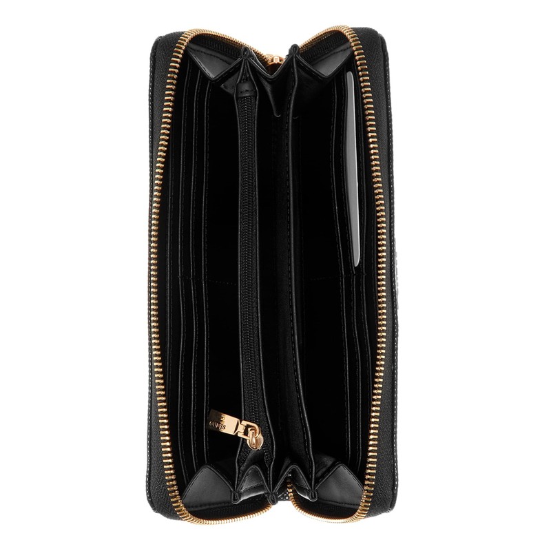 GUESS Ladies Adam Zip Wallet, black