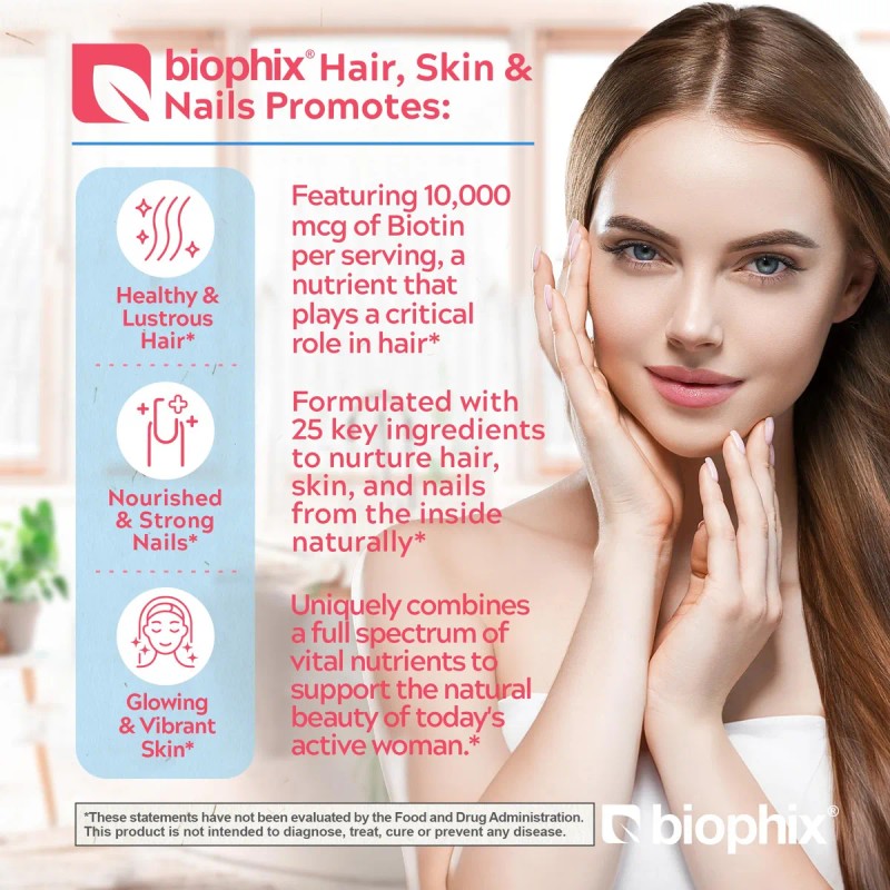 Biophix Biotina 10000 Mcg Cabello Piel Uñas 180 Cápsulas