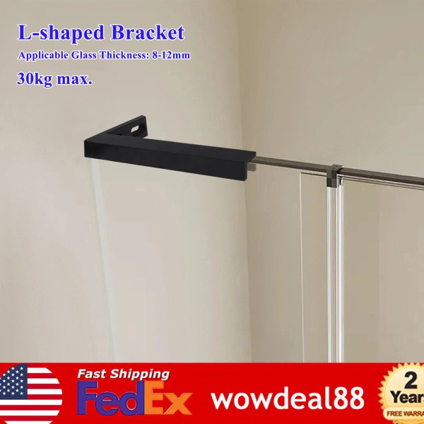 Unbranded Left L-Shaped Mounting Bracket Glass Door L-Shaped Stabilizing Bracket