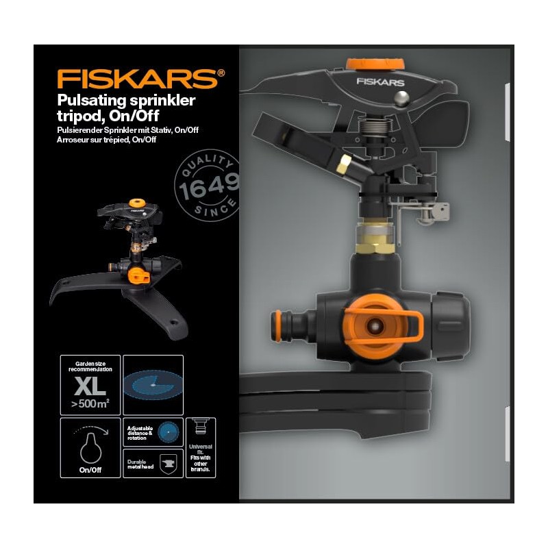 Aspersor de impulsos on/off con tripode