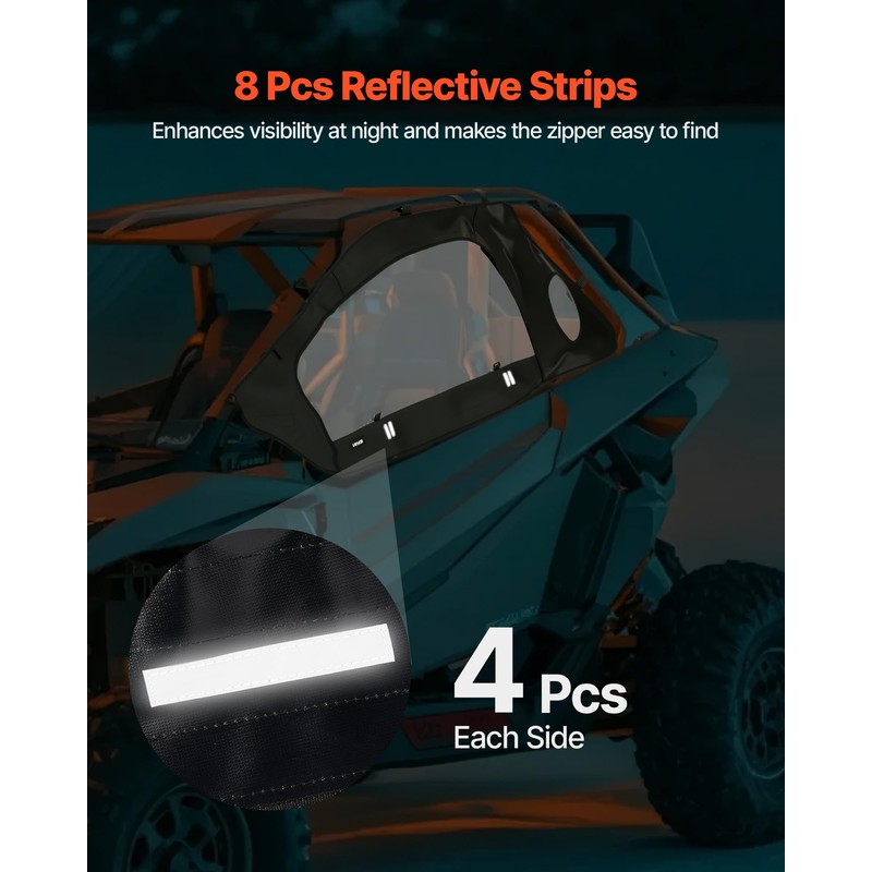 VEVOR Cab Enclosure Upper Doors, Compatible with Polaris RZR PRO
