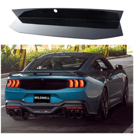 WildWell Trunk Decklid Panel Trim for 2024 2025 Ford Mustang Rear Decklid, Trunk Center Decorating Panel Mustang Accessories Glossy Black