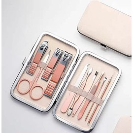 Nail Set, Nail Clippers, Grooming Set, Christmas, Present, Specialty Stainless Steel, Pink, 10 in 1 Scissors Grooming Kit, Nail Clippers Manicure Set