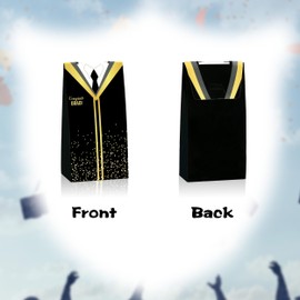 50 Pcs Congrats Grad Candy Boxes, Black Suit Style Graduation Party Favors, Graduation Decorations for 2025, PROM NIGHT Treat Boxes for Candy & Small Gifts