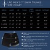 LRD Men's Swim Trunks with Compression Liner 7 Inch Inseam