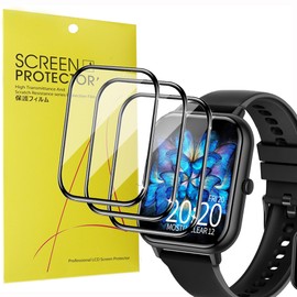 Lamshaw Compatible for RLQA Smart Watch Screen Protector, [3 Pack] 3D Full Coverage PET Soft Screen Protector Film Compatible for RLQA 54 1.83" Smart Watch (3 Pack)