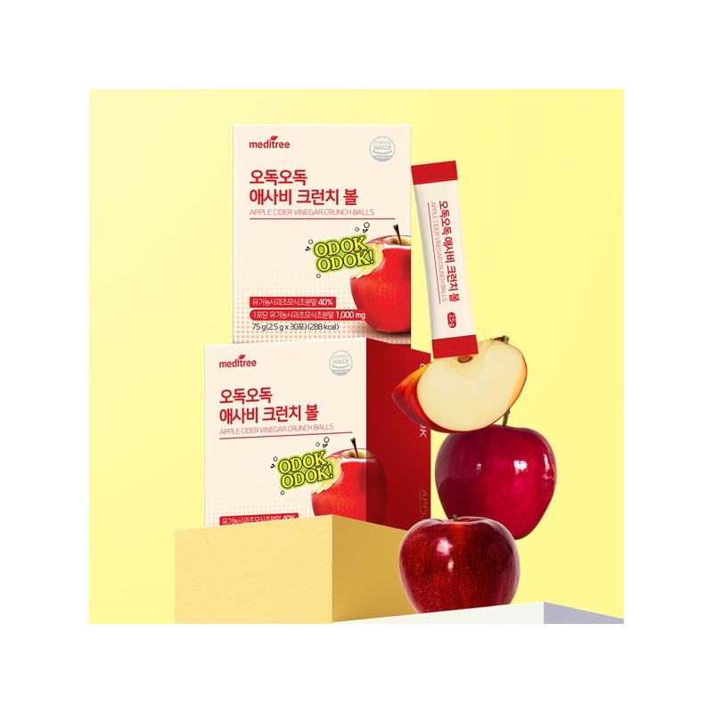 MediTree 오독오독 애사비 크런치 볼 1박스(30포) Crunchy Asabi Balls 1