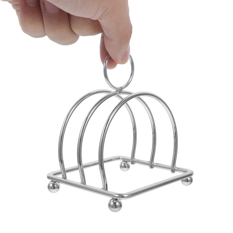 SHINEOFI Toast Display Rack Stainless Steel Bread Stand Space Saving