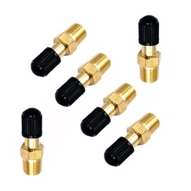 6Pcs Schrader Valve Adapters with 1/8" Male NPT,Brass 1/8" NPT Tank Valve Use with Air Compressor Tanks