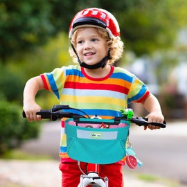 RAYMACE Kids Bike Basket,Children's Bike Basket Front,Waterproof Bicycle Basket Handlebar Bag for Girls,Boys Toddlers Bike or Scooter Accessories