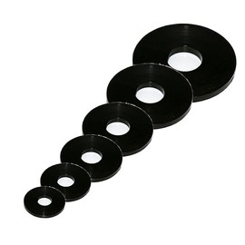 6pcs Nylon Black Penny Washers Plastic Fender Repair Washer Mudguard DIN 9021 (M4X12mm)