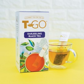 Loran Tee T-GO Darjeeling Black Tea, Tea Bags 25 Pieces with Stirring Sticks Darjeeling Tea for Travel