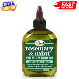 Difeel Rosemary and Mint Premium Hair Oil with Biotin - 7.1 oz