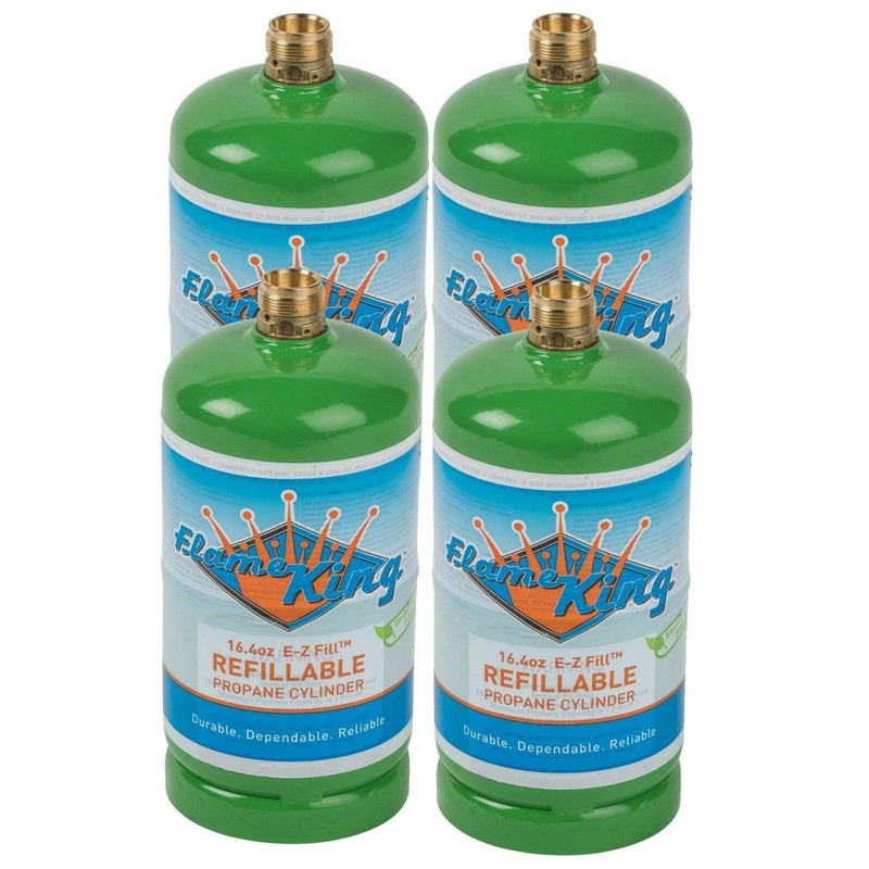 Flame King 1LB EMPTY Propane Cylinder Tank – Refillable –