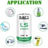 flyingzhiq 〖1 Pack〗3.6V 17000mAh LS33600 D Size Lithium Thionyl Chloride