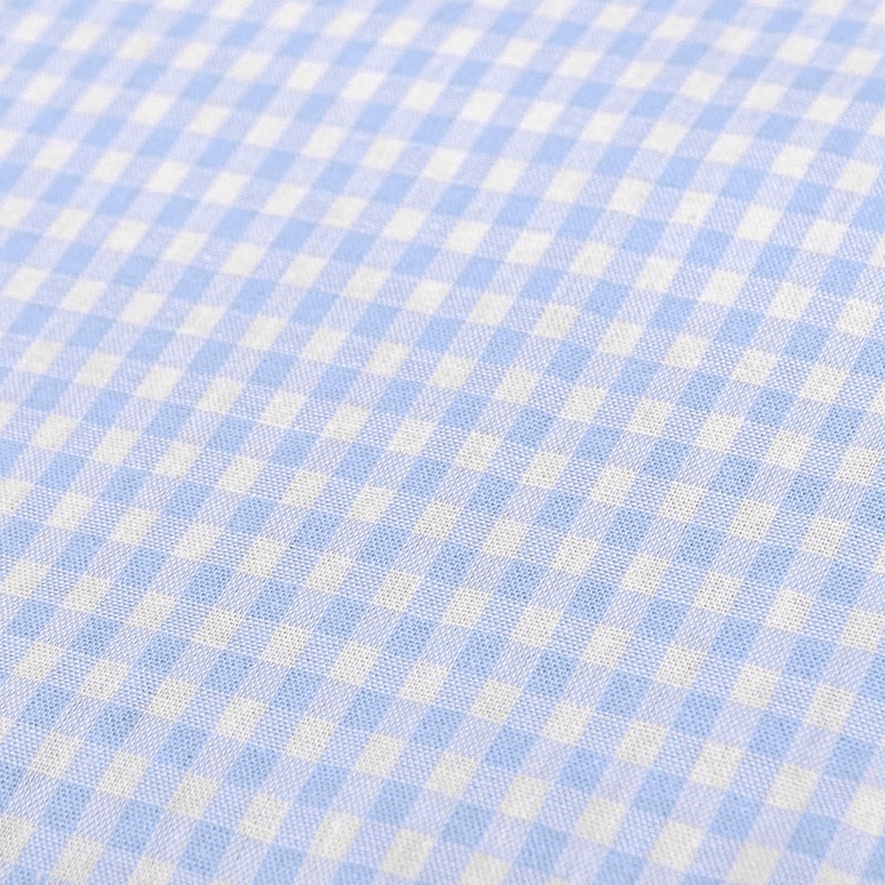 Grain Pillow 24 x 24 cm Organic Fabric Light Blue/White,