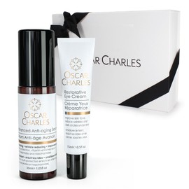 Oscar Charles Anti-Ageing Skincare Gift Set, Advanced Serum 30ml & Eye Cream 15ml, Vitamin-Enriched Formula