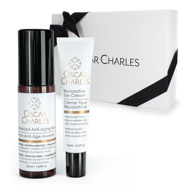 Oscar Charles Anti-Ageing Skincare Gift Set, Advanced Serum 30ml &