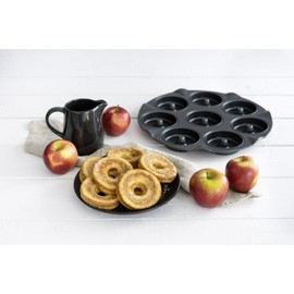 Zenker 7426 Special Creative Apfelküchli-Backblech für 8 Stück – Einfach & gesund backen, Antihaft, Ø33 cm