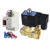 adahill Float Valve,AC110V Automatic Water Level Control Switch with Brass