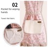3 Pieces Aprons for Women with Pockets, Floral Kitchen Cooking