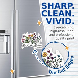 (2 Pack) Grow in Grace Magnets - 2 Peter 3:18 Bible Verse Magnet - Christian Magnets - 5" On Longest Side - Premium Magnet - Made in USA - MAG0419