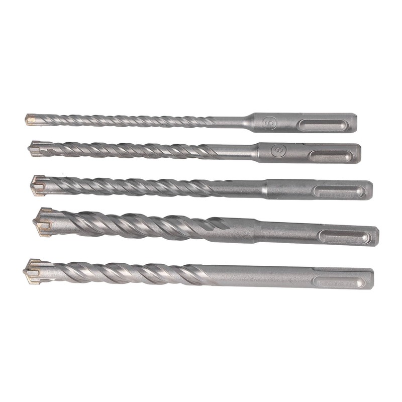 5PCS Masonry Drill Bit Set 40cr Cemented Carbide 160mm Drill