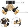 Namvo 2-Way Brass Tap Garden Hose Splitter Y Valve Hose