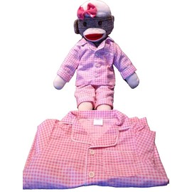 Cre8ions Matching 2-Piece Pajama Set & Matching Plush Animal Sock Monkey  2/3T