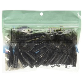 Yamamoto Single Tail Grub 4", Smoke w/Large Black