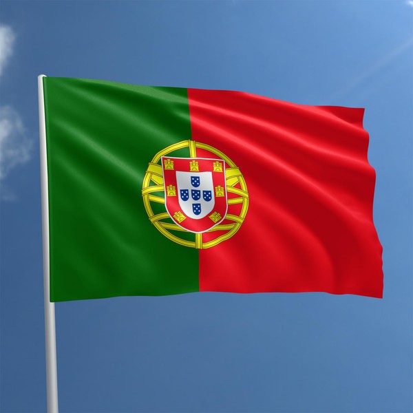Portuguese Flag 3x5ft (90x150cm) - Portugal Polyester with Pole Loop