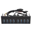 Yctze USB 3.0 Front Panel with 8 Ports Hub and