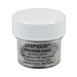204025K - Chip Quik SMD2040-25000 Solder Spheres Sn96.5/Ag3.0/Cu0.5 .020" (0.5mm) diameter 25K Bottle