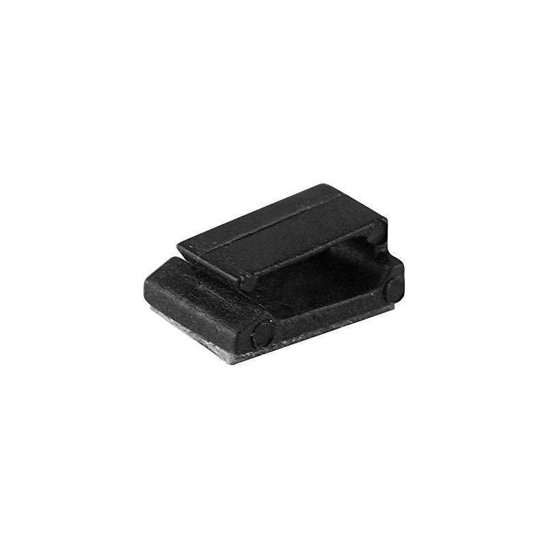 Clips Autoadhesivos para Organización de Cables, 40 Piezas, Negro, Plástico,