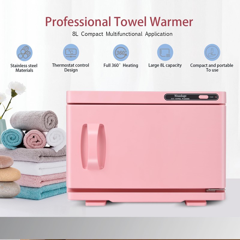 Niuadage Hot Towel Warmer Cabinet 8L, Facial & Spa Towel