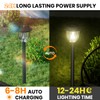 Bright 10 Pack Solar Pathway Lights Outdoor, Solar Powered Garden