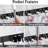 Black 5 Racks and 4 Hooks Mop and Broom Holder