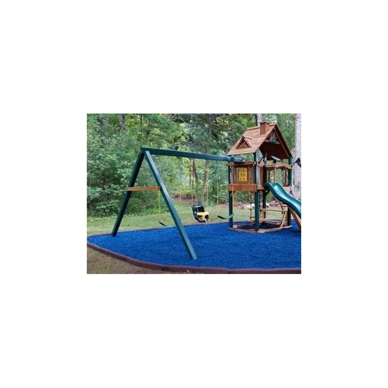 Playsafer 4' Flexible Interlocking Rubber Edging for Playgrounds (Terra Cotta,